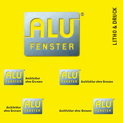 ALU-FENSTER Logo (R) für Litho & Druck